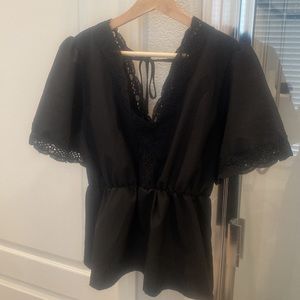 Black lace top